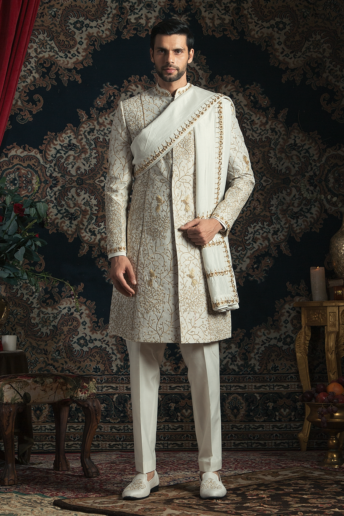 Ivory sherwani outlet