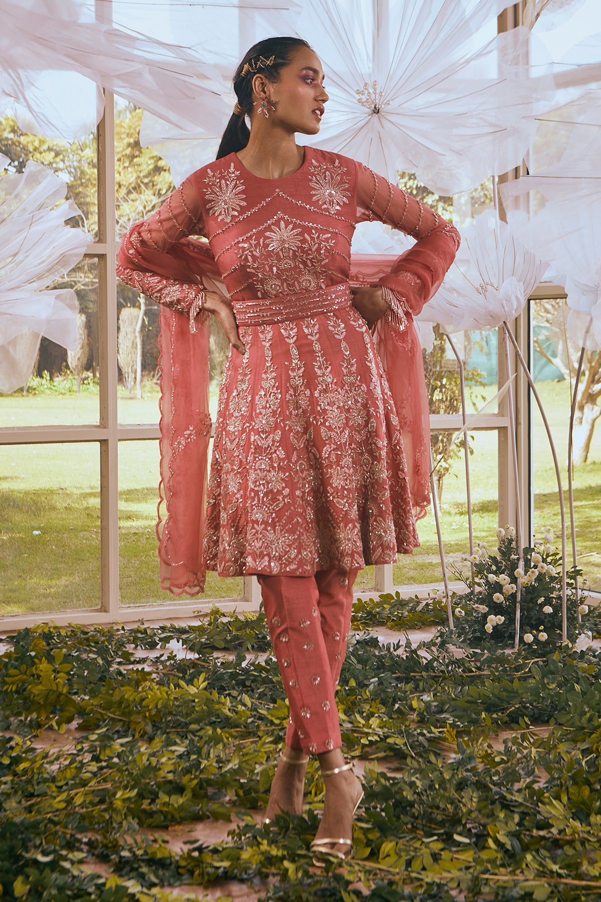 Short sales anarkali frock