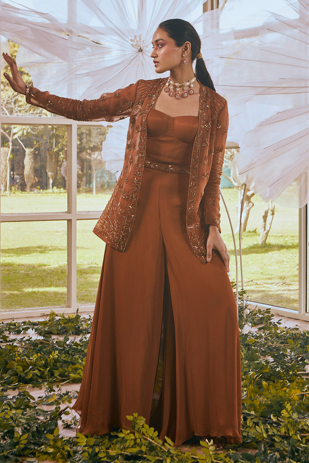 indo western suit for women